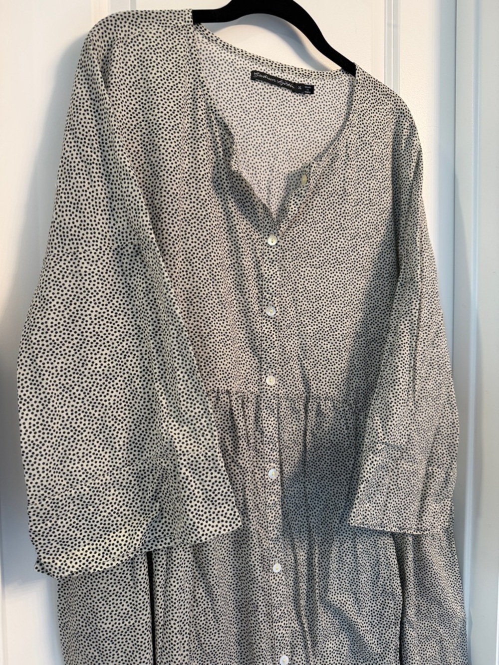 Gudrun Sjoden Black and White Button-Front Maxi Dress - Picture 3 of 4